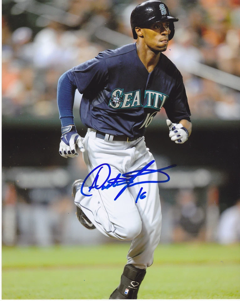 AUSTIN JACKSON   SEATTLE MARINERS    ACTION SIGNED 8x10 — 第 1/1 张图片