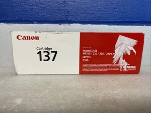 Canon Genujne 137 Black Toner Cartridge imageCLASS MF210/220/230 New Damaged Box - Picture 1 of 6