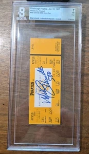 Mike Schmidt 500th Home Run Full Signed Ticket 4/18/1987 BGS 7 Auto 9 - Picture 1 of 3