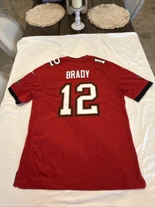 Tampa Bay Buccaneers Tom Brady Nike On Field Superbowl Patch Jersey LG Red NWOT - Picture 1 of 12