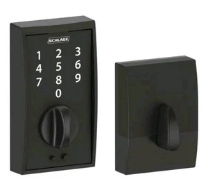 Schlage Keyless Touchscreen Deadbolt - Mattschwarz (BE375 CEN 622) - Bild 1 von 11