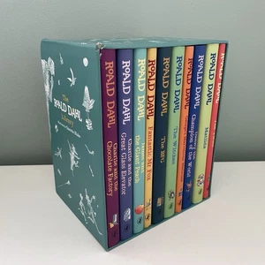 The Roald Dahl Library - Centenary Boxed Set of 10 Books, UK Hardcovers DJ 2016 - Foto 1 di 12