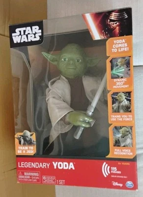 Figura Legendaria Yoda de Star Wars 16" NOS 2014 con Reconocimiento de Voz Movimiento 360 Foto 1 de 4