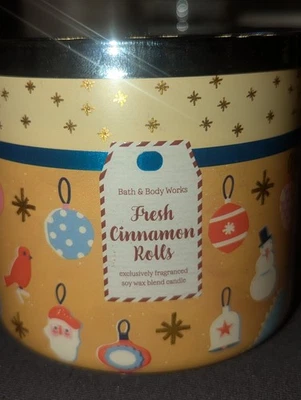 Rollos de canela fresca Bath & Body Works vela perfumada 3 mechas grandes 14,5 oz NUEVO Foto 1 de 4