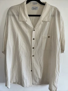 2XL Weekender For Against The Elements Silk Button Down Short Sleeve Mens Shirt - Picture 1 of 6