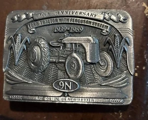 Vintage Ford Tractor 9N Belt Buckle. 50th Anniversary 1939-1989” - Picture 1 of 4