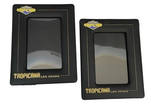 Set of 2 Rtd Tropicana Hotel LV Photo Frames Souvenir Black 8.25x6.5in Padded - Picture 1 of 5