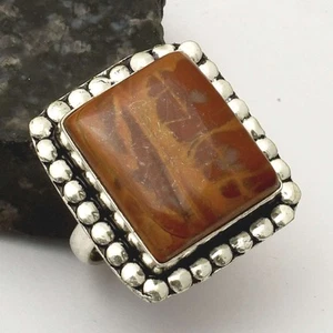 Norina Jasper Gemstone Ethnic Handmade Ring Jewelry For Gift US Size-10 AR 58109 - Picture 1 of 1