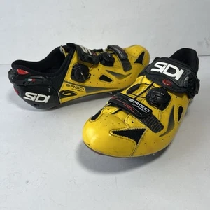 Scarpe ciclismo strada Sidi Ergo 4 carbonio taglia 42,5 EU 9,5 US quadrante giallo Boa Italia - Foto 1 di 8