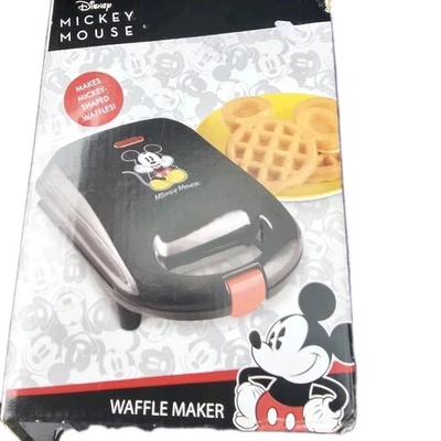 Black Disney Mickey Mouse Waffle Maker Makes Mickey-shaped Waffles - Image 1 of 4
