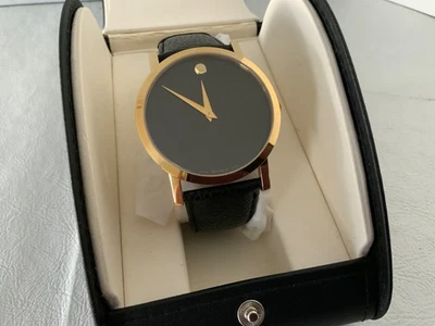 MOVADO Museum 黑色表盘经典模拟 2010 手表(从未使用过或磨损过) — 第 1/4 张图片