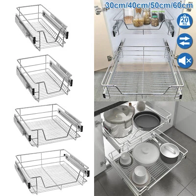 Cassetto telescopico cassetto cucina estraibile cestello 30 40 50 60 cm armadio estraibile scaffale - Immagine 1 di 4