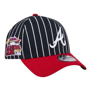 New Era Atlanta Braves Pinstripe 9FORTY Snapback Hat 2000 All Star Game Patch - Picture 1 of 7