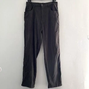 Vintage Bill Blass Faux Suede Pants Straight Leg Olive Green Size 12 - Picture 1 of 6
