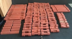 KNEX Lincoln Logs 116 pieces 1  1/2" & 4 1/2" Round & Flat - Picture 1 of 7