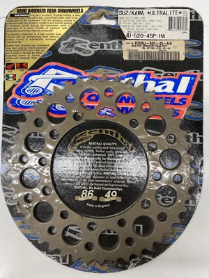 RENTHAL ALUMINIO ULTRALITE PIÑÓN TRASERO KAWASAKI SUZUKI GSXR750 ZX600 D ZX-6R Foto 1 de 3