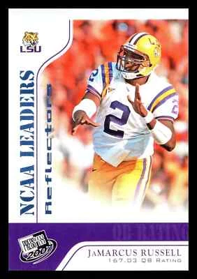 2007 Press Pass NCAA Leaders Blue Reflectors JaMarcus Russell #52 Rookie RC - Image 1 of 2