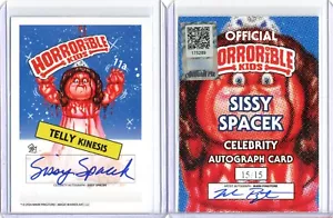 TELLY Kinesis Horrorible Kid SISSY SPACEK autograph Card like Garbage Pail - Picture 1 of 1