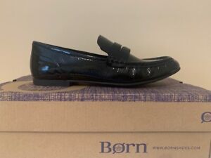 BORN BETTI LEATHER LOAFERS SIZE EUR 37/ US 7 IN BLACK