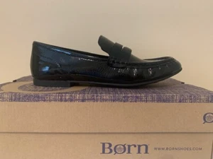 BORN BETTI LEATHER LOAFERS SIZE EUR 37/ US 7 IN BLACK - Picture 1 of 5