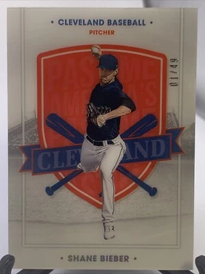2021 SHANE BIEBER PANINI CHRONICLES #79 AMERICAS PASTIME SILVER SP 01/49 CARD - Image 1 of 4