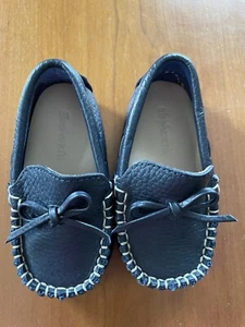 Elephantito NWOB Blue Driver Ribbon Tied Leather Loafer Baby Shoe-4 (19EU) RV$79 - Picture 1 of 6
