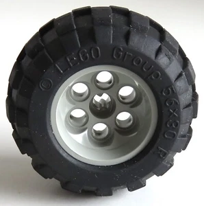 LEGO Technic - Reifen / Tire 56 x 30 R Ballon mit Felge, hellgrau # 6595c01 - Bild 1 von 3