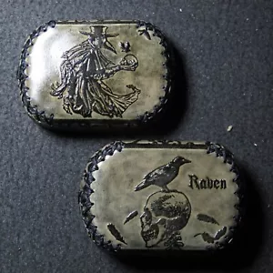 Handmade Raven-Themed Genuine Leather Case for B&O Beoplay E11 Protective Cover - Picture 1 of 5