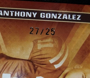 Donruss Anthony Gonzalez Freshman Orientation 2007 casi nuevo - error de impresión - 27/25 - Imagen 1 de 3