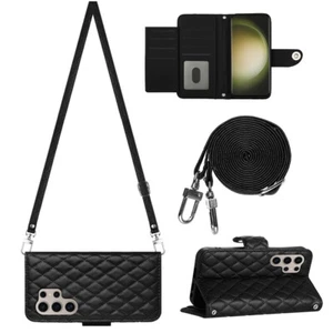 Shockproof Leather Wallet Bag Case Cover For Samsung Galaxy S24 Ultra S23 A55 - Picture 1 of 25