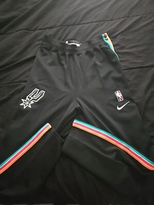 Nike San Antonio Spurs 75th City Connect Shoot Around Break Away Pants L TALL - Picture 1 of 8