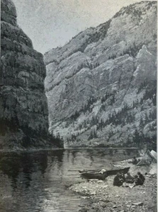 1888 Upper Missouri River Great Falls White Rock Canon Bear's Tooth Mountain - Bild 1 von 6