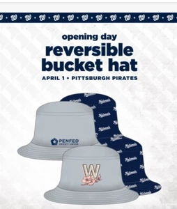 WASHINGTON NATIONALS - REVERSIBLE BUCKET HAT MLB SGA 04/01/024 OPENING DAY - Picture 1 of 3