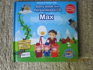 STORY BOOK WITH PERSONALISED CD MAX new - Picture 1 of 1