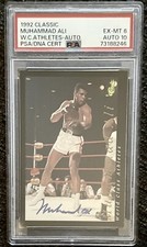 1992 Classic Muhammad Ali Signed On Card Autograph PSA 6 GEM MINT 10 AUTO HOF