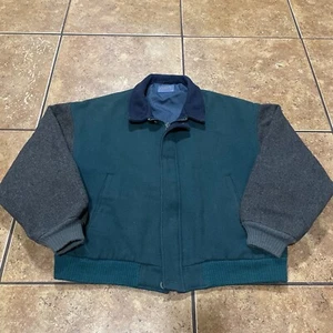 Pendleton Jacket Mens XL Color Block Bomber Virgin Wool Vintage USA Thinsulate - Picture 1 of 8