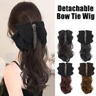 Synthetic Tassel Bow Claw Clip Ponytail Temperament Hair Slightly Curly O5G1