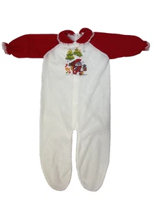 Rare Vintage 1983 Smurf Christmas Sleep N Play Baby Outfit Sleeper Size Large - Picture 1 of 8