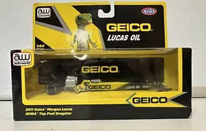 2011 Auto World MORGAN LUCAS NHRA Top Fuel Dragster 1/64 Lucas Oil PROMO Sealed - Picture 1 of 6