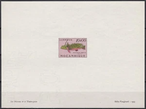 Mozambique Sc351 Helio Vaugirard Stamp Printer's Sample, Flying Gurnard, Fish - Picture 1 of 1