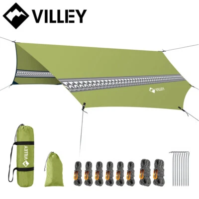 VILLEY Hammock Tent Rain Fly, Octagonal Waterproof Camping Tarp, Sun Shelter - Image 1 of 4