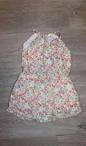 JANIE AND JACK flower Print Romper shorts Size small - Picture 1 of 3