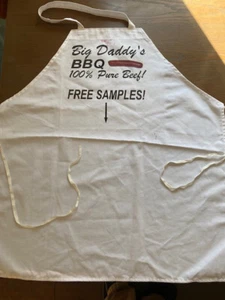 Funny Chef Apron BIG DADDY PURE BEEF BBQ FREE SAMPLE Adult Halloween Costume IR - Picture 1 of 3
