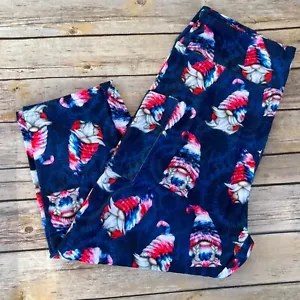 Leggings donna CAPRI Gnomo Tie Dye Americana 4 luglio taglie forti TC 12-20 - Foto 1 di 3