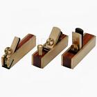 3 piece Micro Mini Brass Hand Plane Set Wood Finish Planer Hardwood Hobby Craft