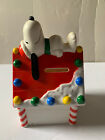 Pièce vintage arachides Snoopy Dog House tirelire lumières de Noël publicité bonbons de Whitman