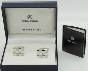 Dolan Bullock Sterling Silver Checkered Men's Cufflinks New Free Shipping - Picture 1 of 5