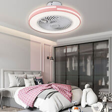 20inch Pink Ceiling Fan &LED Light & Remote Modern Lamp Kids Girls Room Bed Room