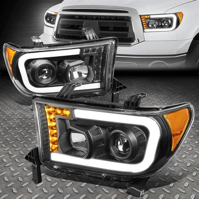 PARA 07-13 TOYOTA TUNDRA PAR FAROS DELANTEROS LED DRL+INTERMITENTE PROYECTOR LÁMPARAS Foto 1 de 4
