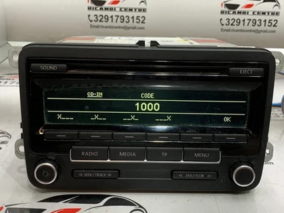 AUTORADIO MULTIMEDIA LETTORE CD VW CADDY 2014 1K0035186AQ 7642272360 VE6 - Immagine 1 di 4